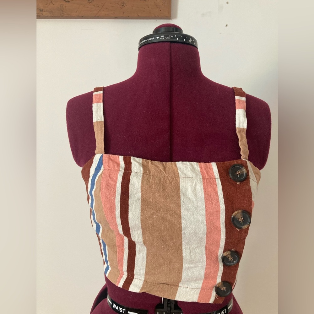 FREE ADD ON Crop top camisole with buttons down the side